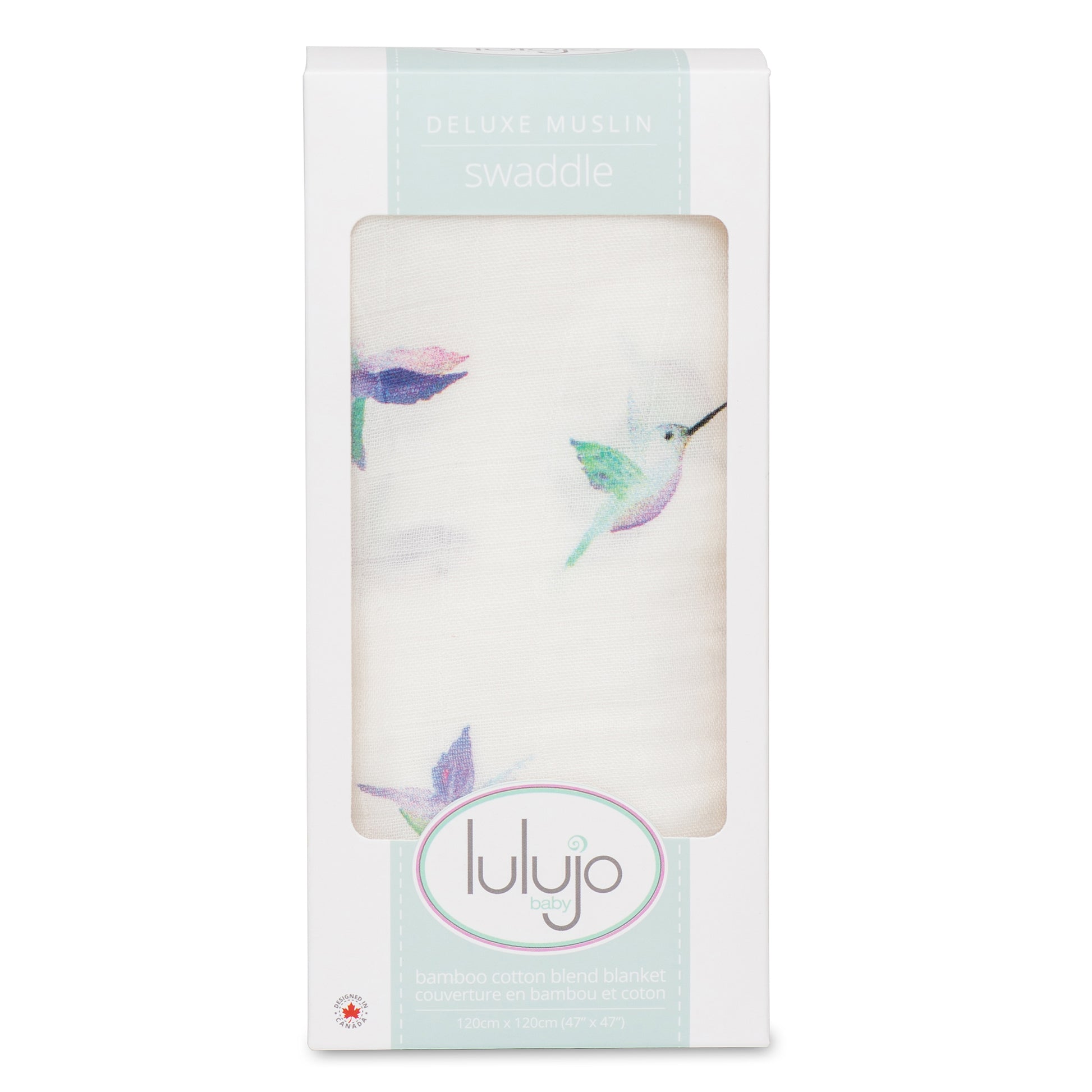 Lulujo Bamboo Swaddle – Hummingbirds