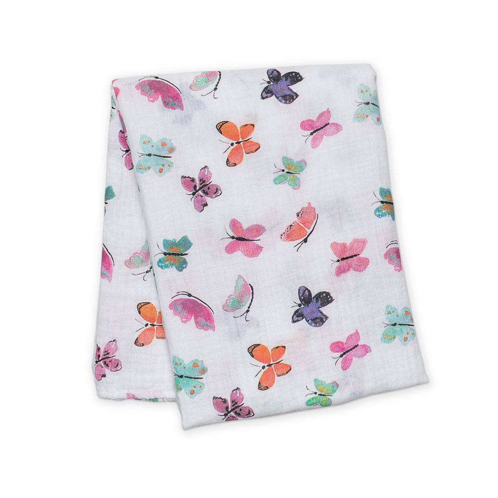 Lulujo Cotton Swaddle – Butterfly