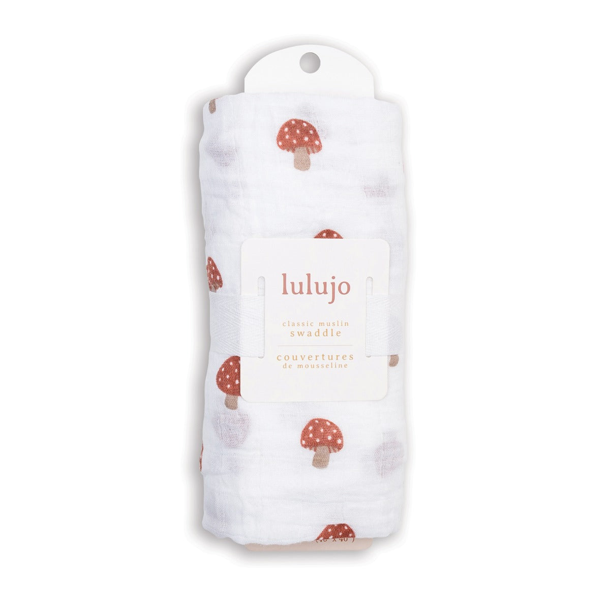 Lulujo Cotton Swaddle – Mushroom