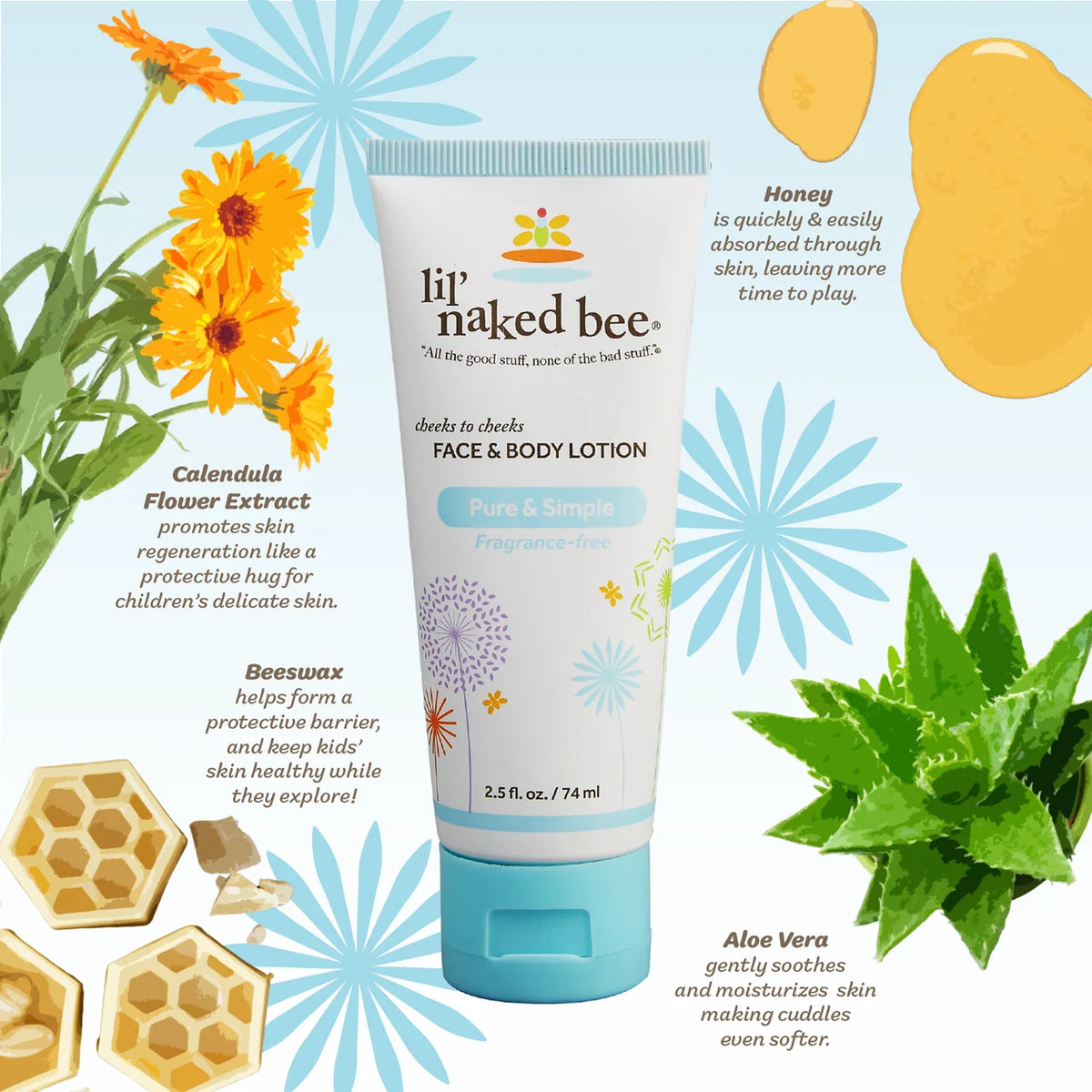 Pure & Simple Cheeks to Cheeks Hand & Body Lotion, 2.5 Oz.