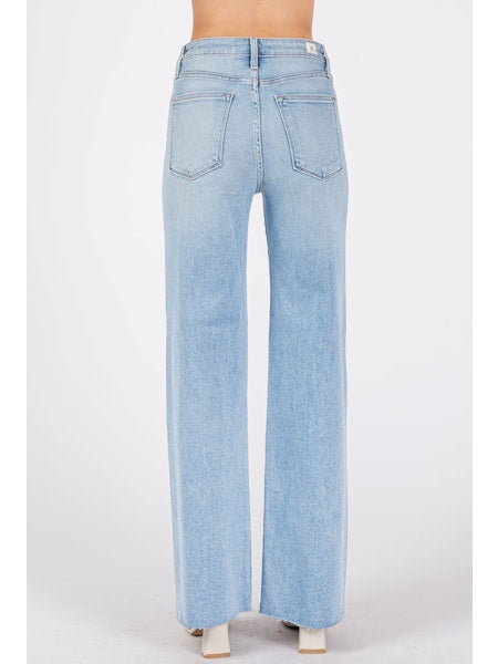 L.T.J. Paola A-Line Scissor Hem Wide Leg Jean