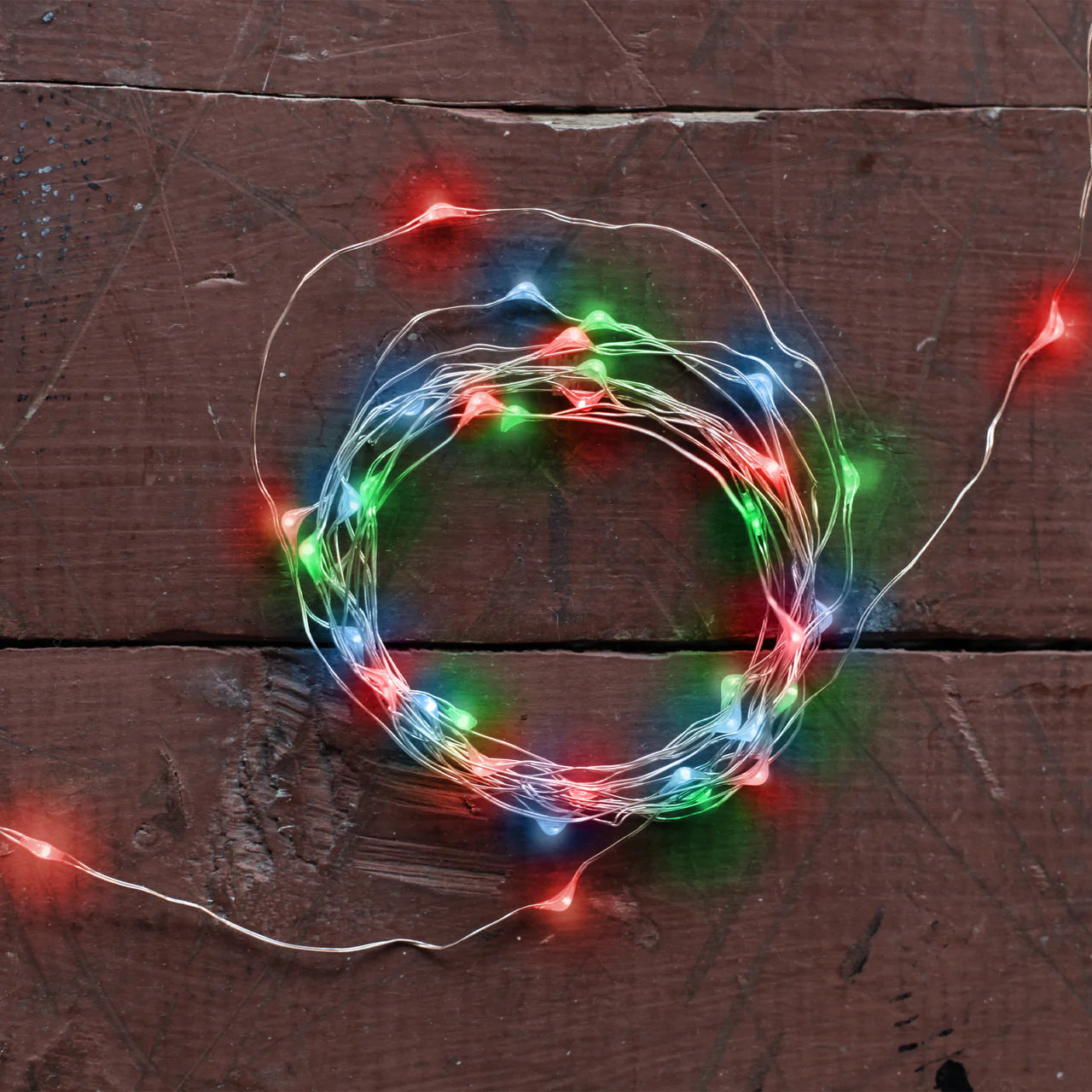 Copper String Lights - Red + Green + Blue