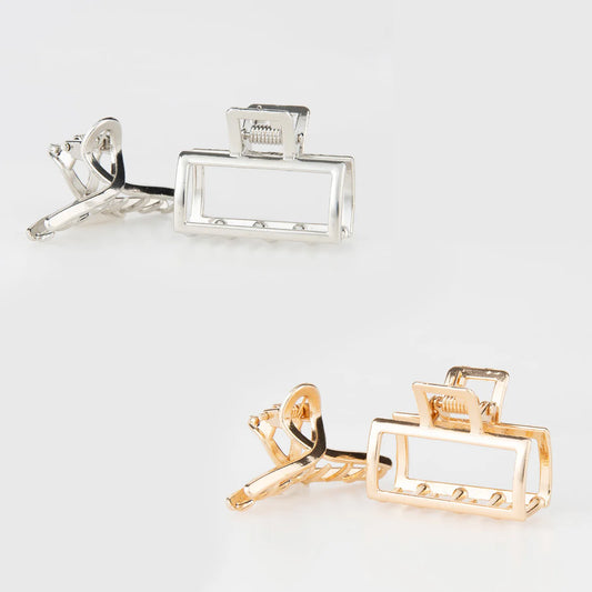 Leta Metal Rectangle Claw Clip Assortment