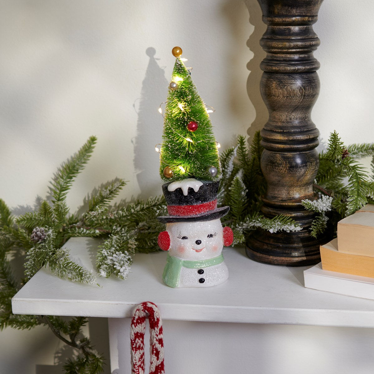 Lighted Snowman Tree Figurine