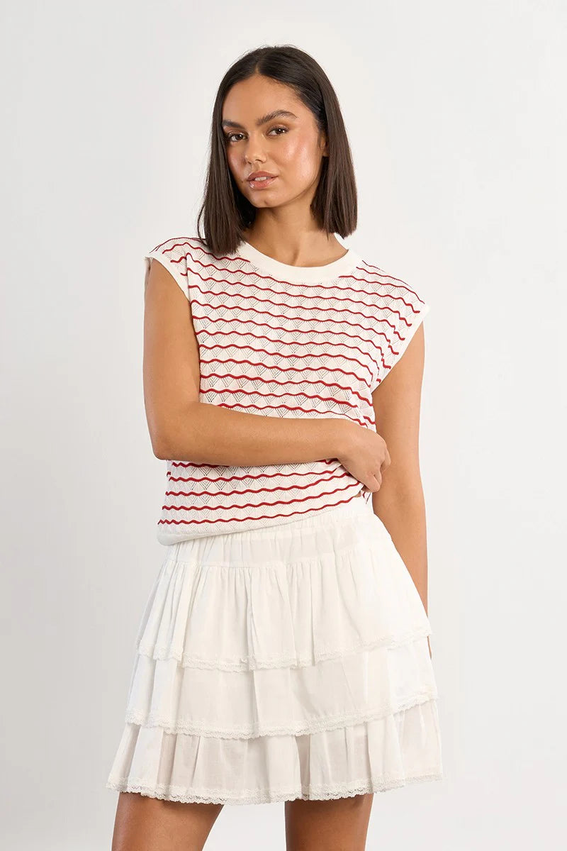 Lili Sidonio Knitted Striped Top