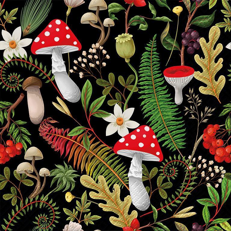Luncheon Dark Forest Napkins. Pack of 20