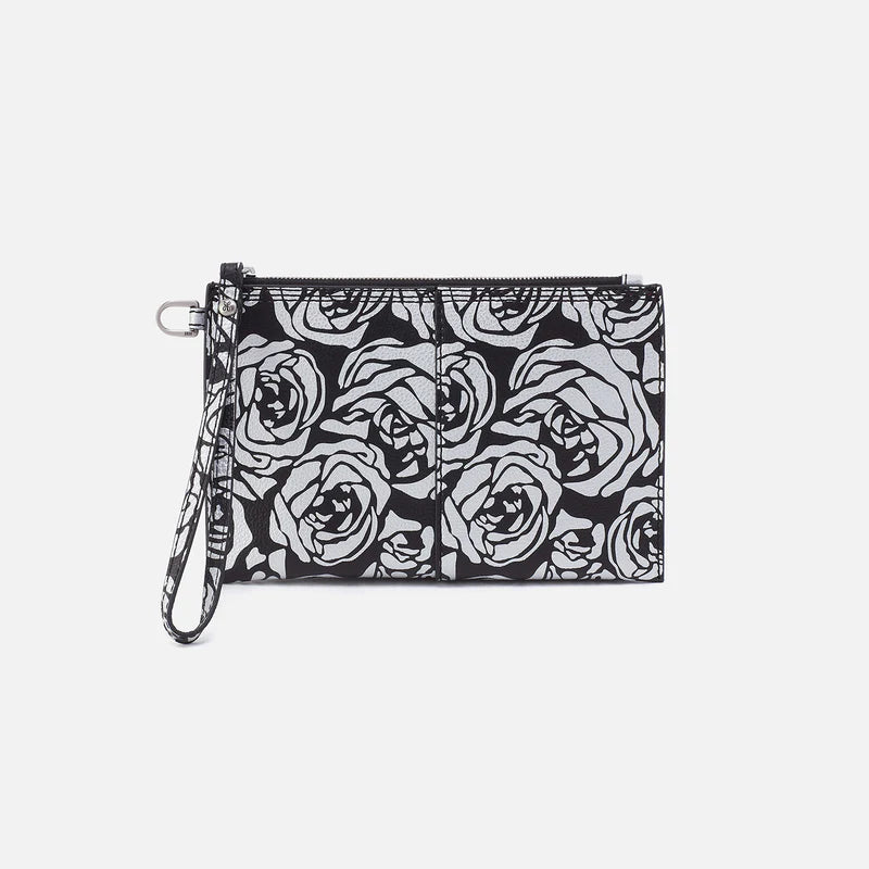 Hobo Vida Small Pouch Silver Rose Print