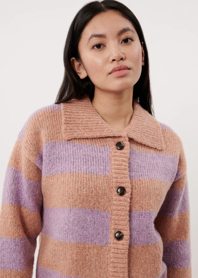 FRNCH Mauve Cardigan Sweater