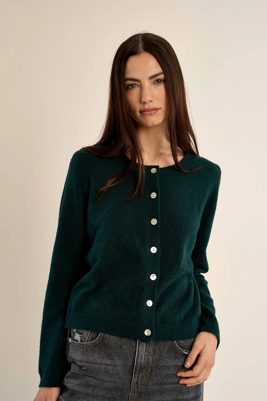 Molly Bracken Knitted Cardigan With Round Neck