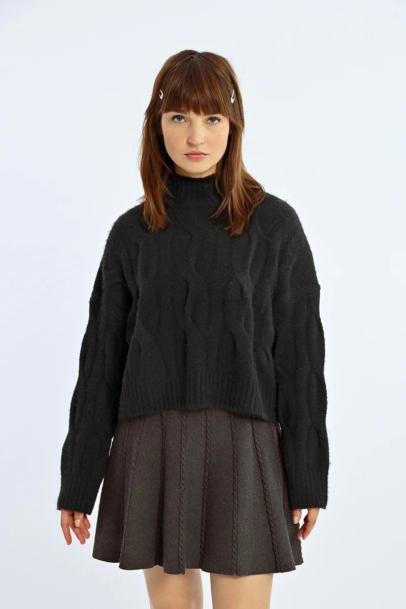 Molly Bracken Soft Knit Cable Sweater