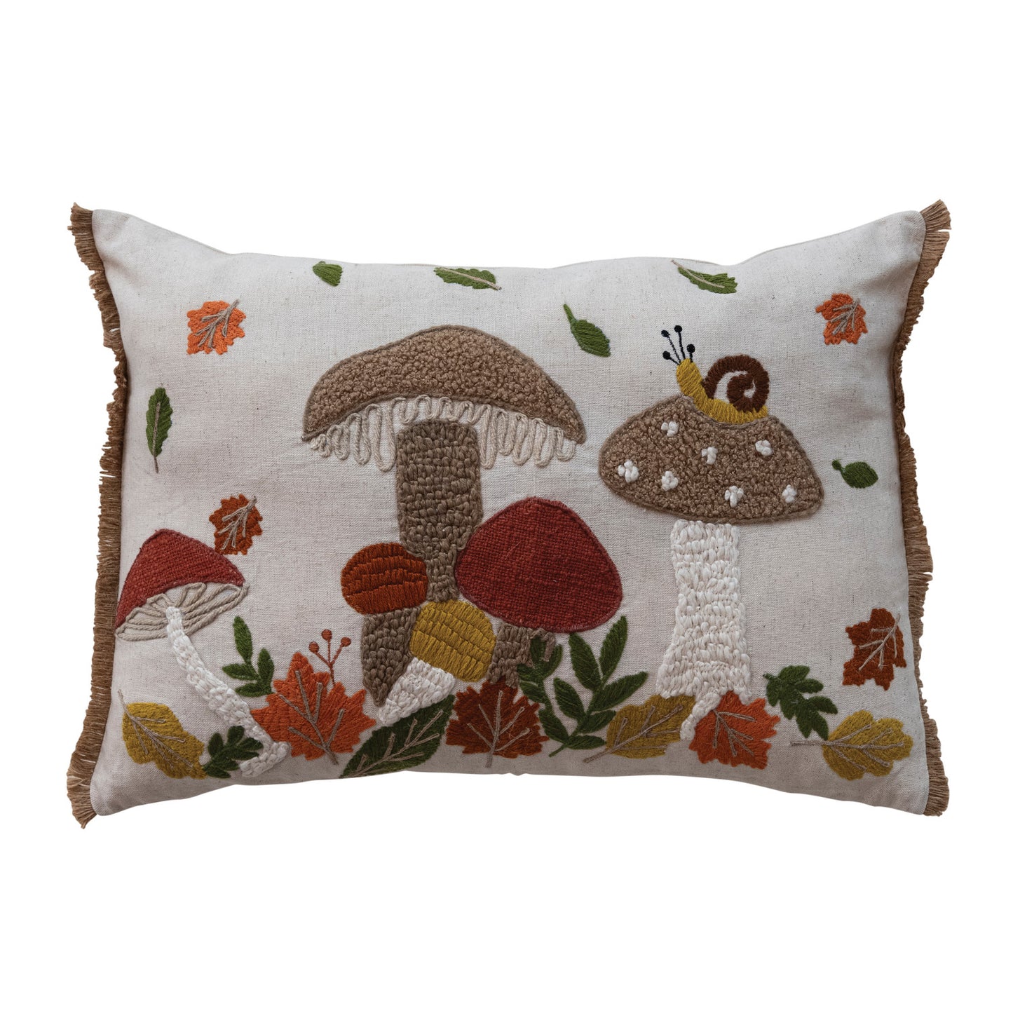 Mushroom Cotton & Linen Lumbar Pillow