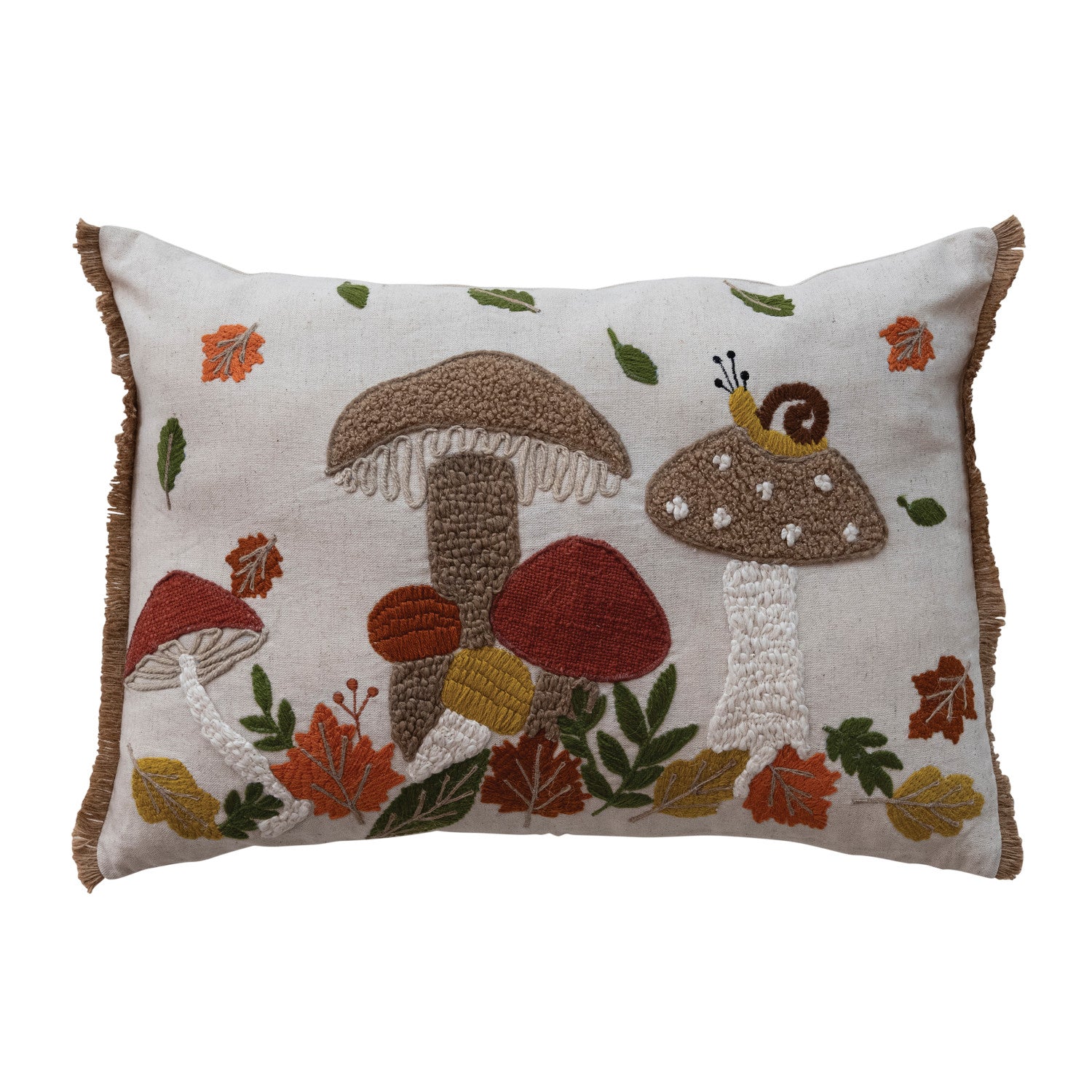 Mushroom Cotton & Linen Lumbar Pillow