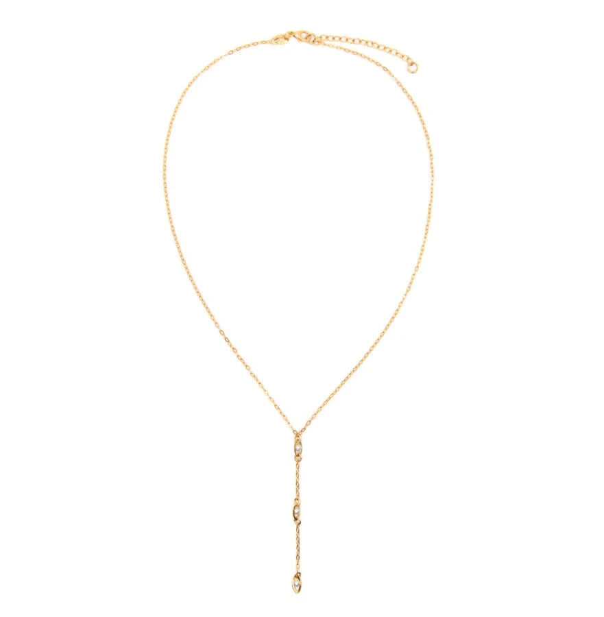 Athena Designs Triple Pearl Lariat Necklace