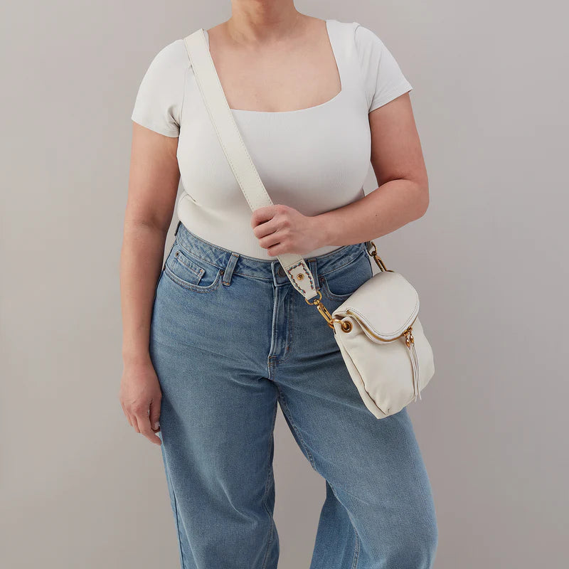 Hobo Fern Zip-Flap Crossbody Coastal Cloud
