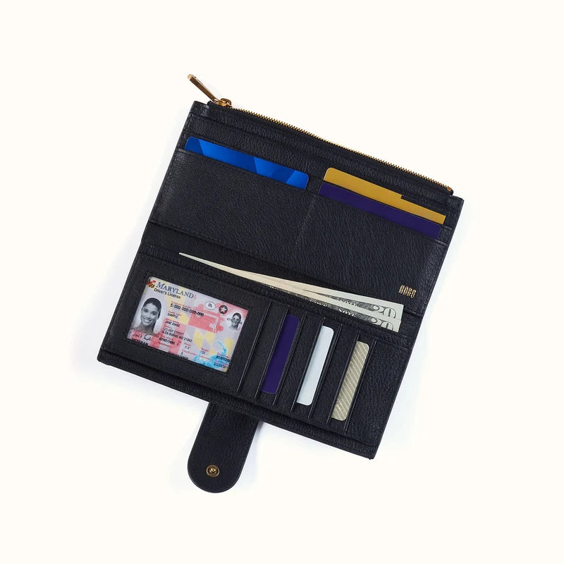 Hobo Dunn Continental Wallet Black