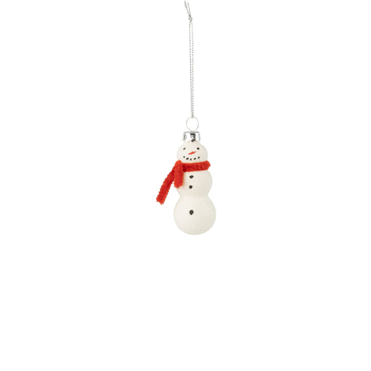 Glass Snowman Ornament