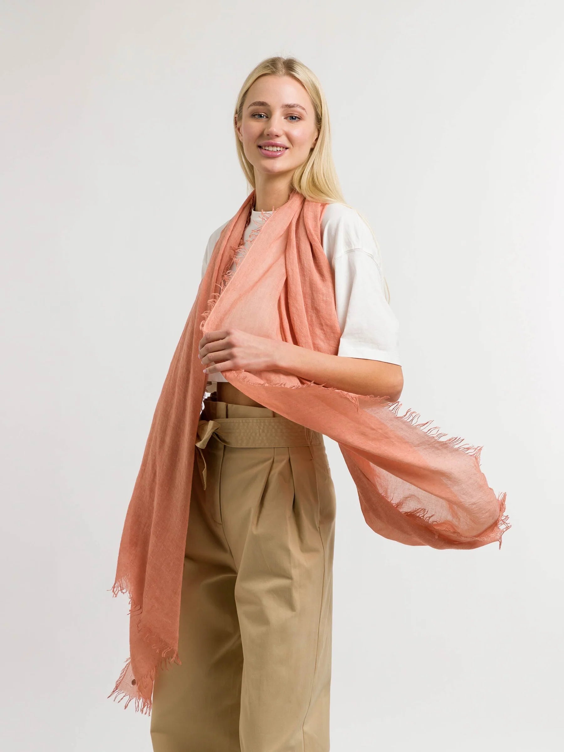 Single-Coloured Stole In Viscose Blend