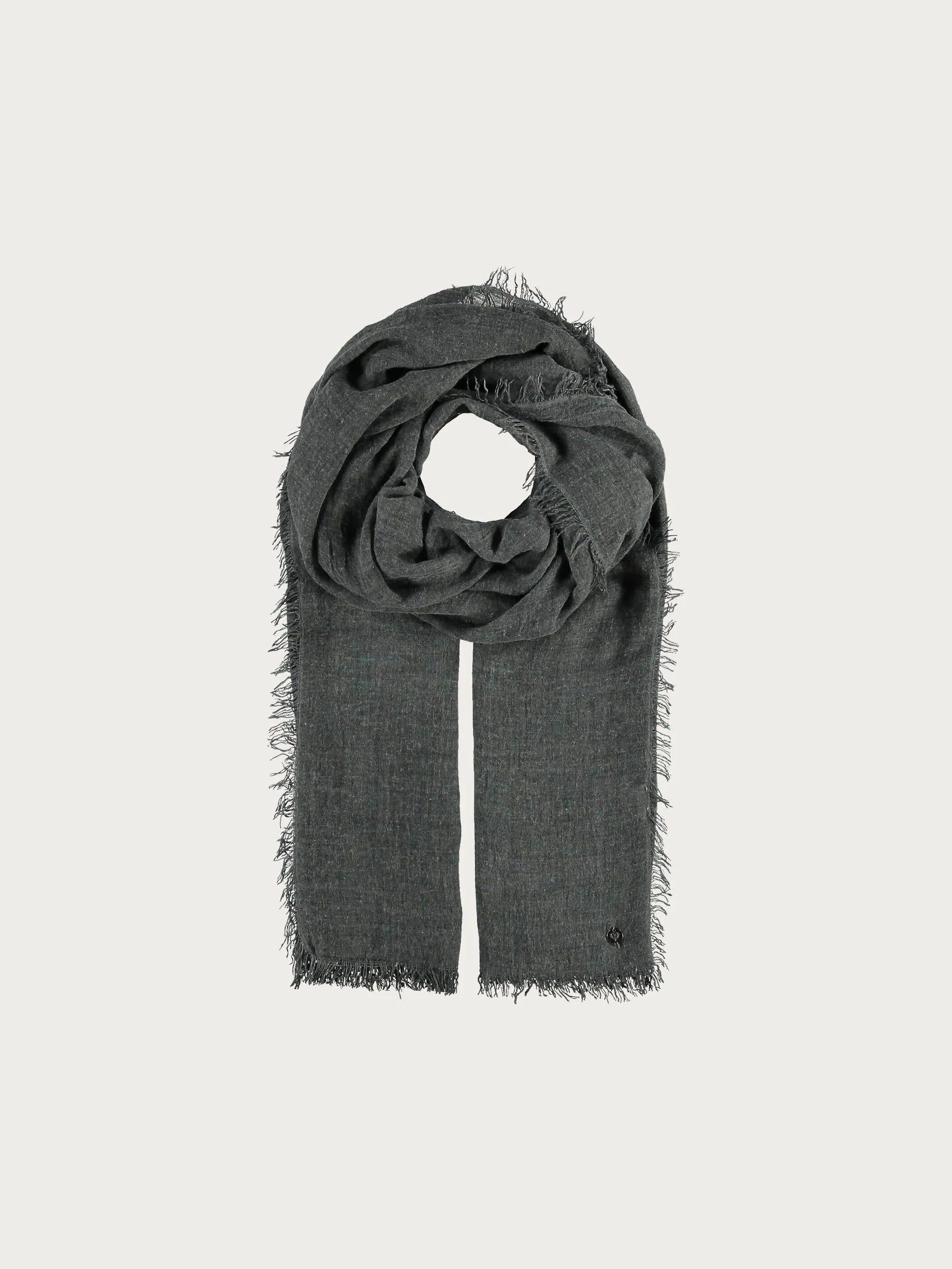 Single-Coloured Stole In Viscose Blend Black