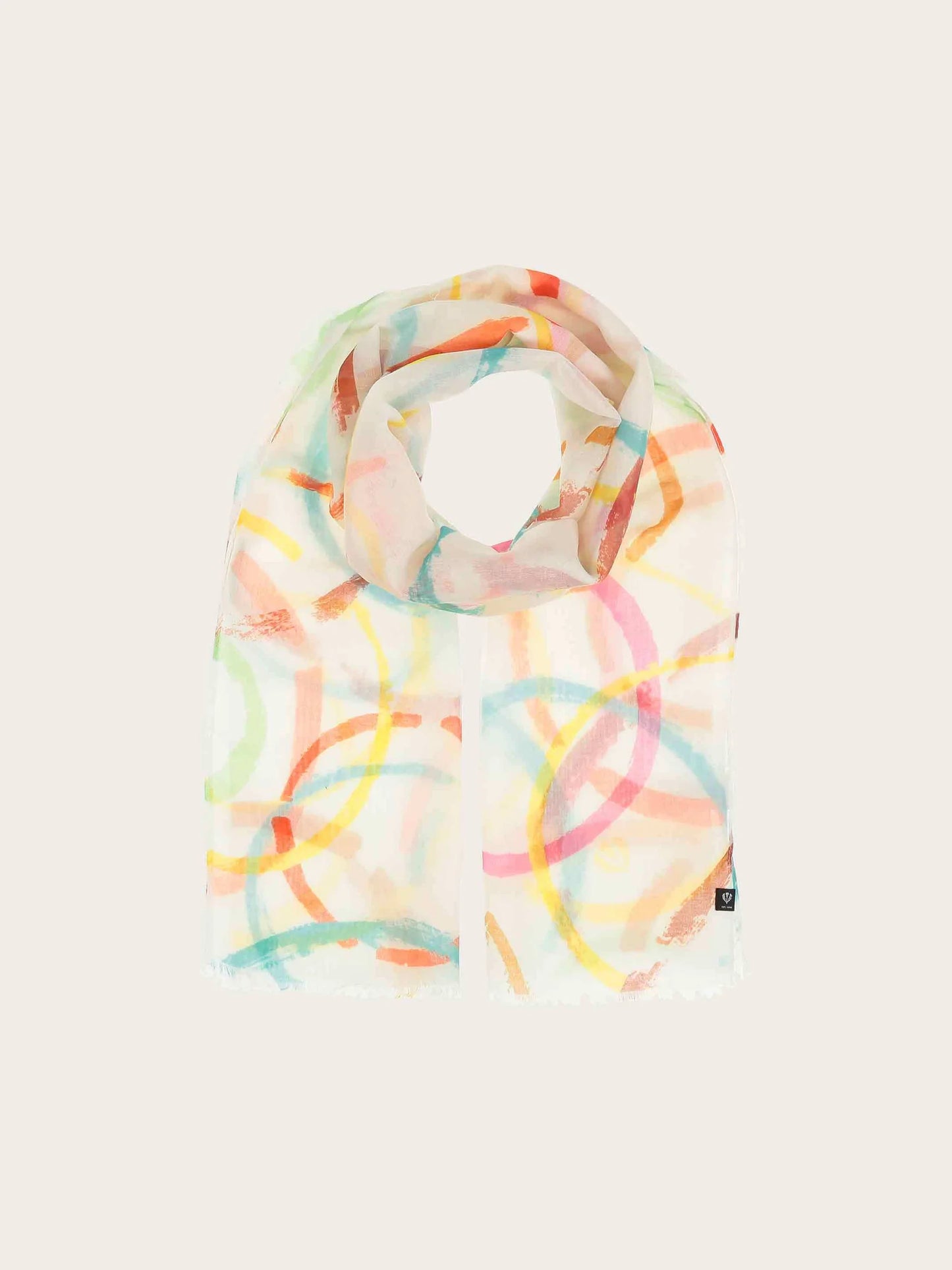 Scarf With Colorful Circles