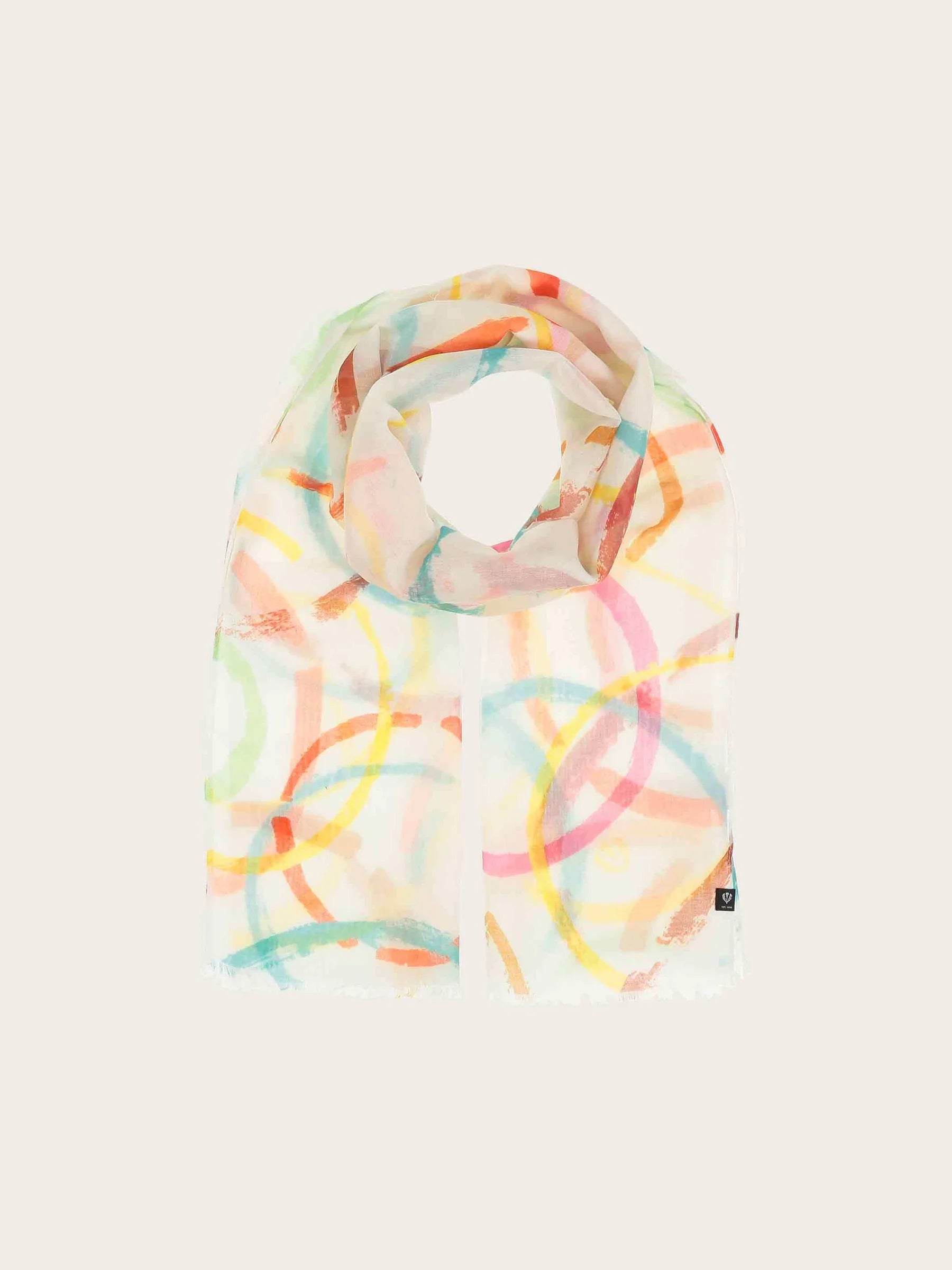 Scarf With Colorful Circles