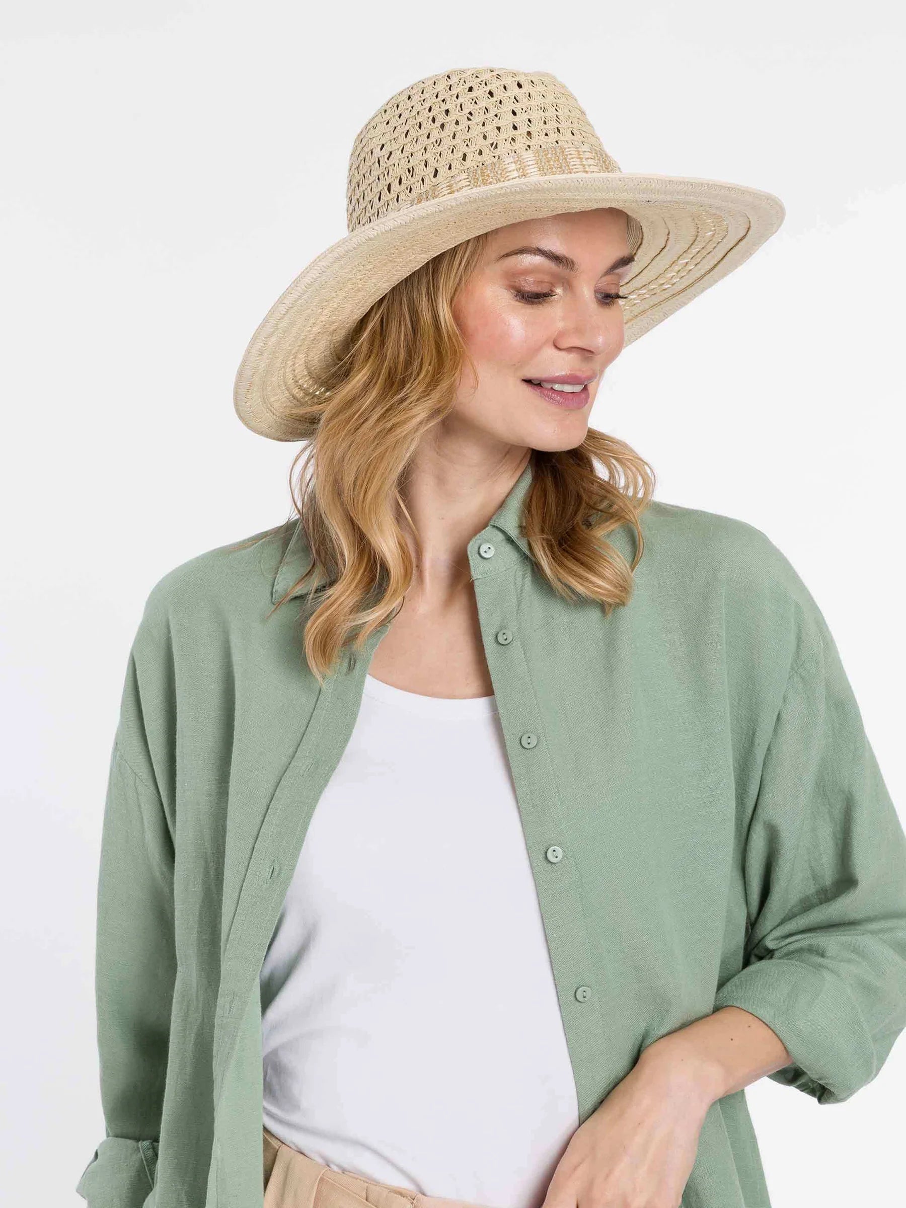 Loevenich Fedora With Straw Hatband
