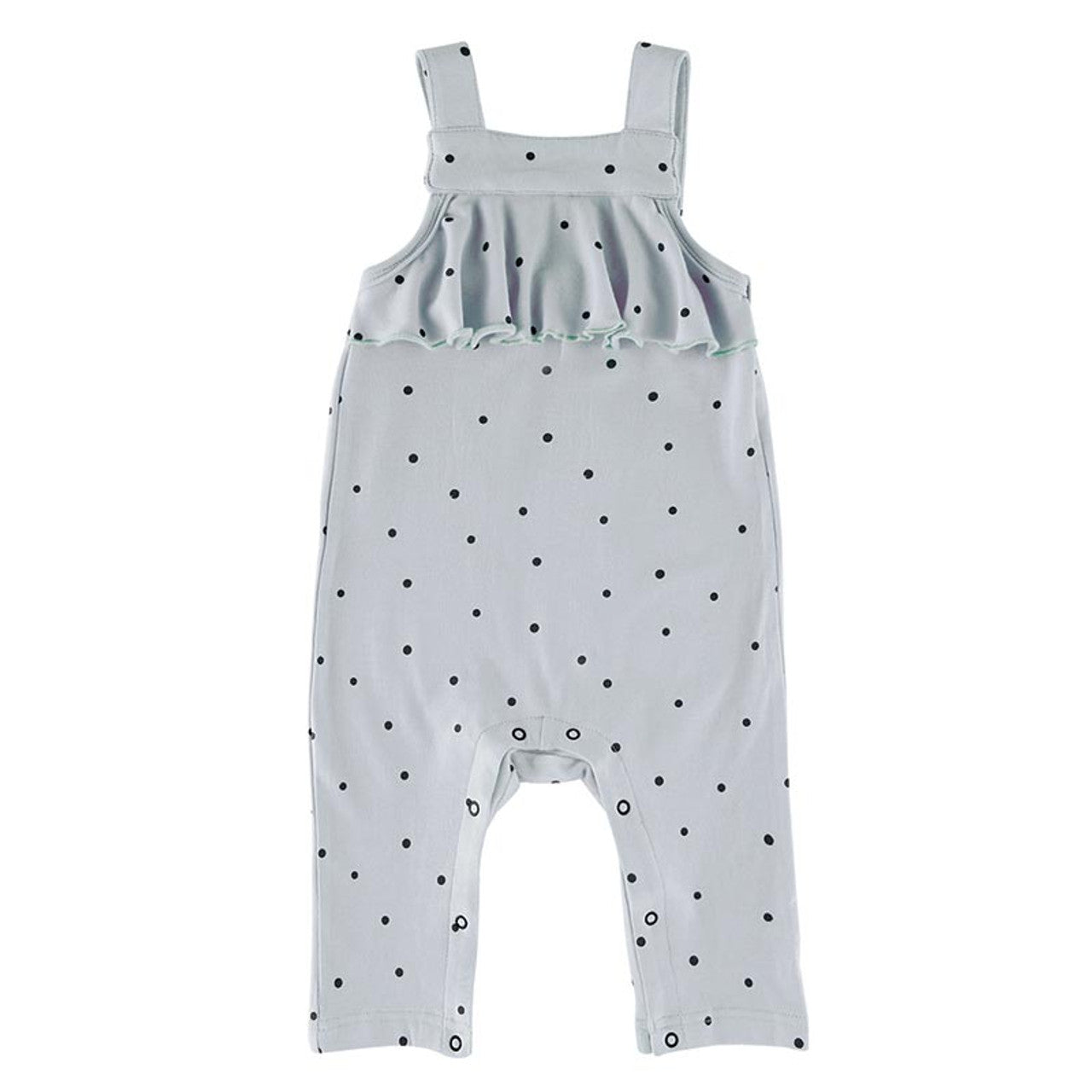 Overall Ruffle Romper - Polka Dot