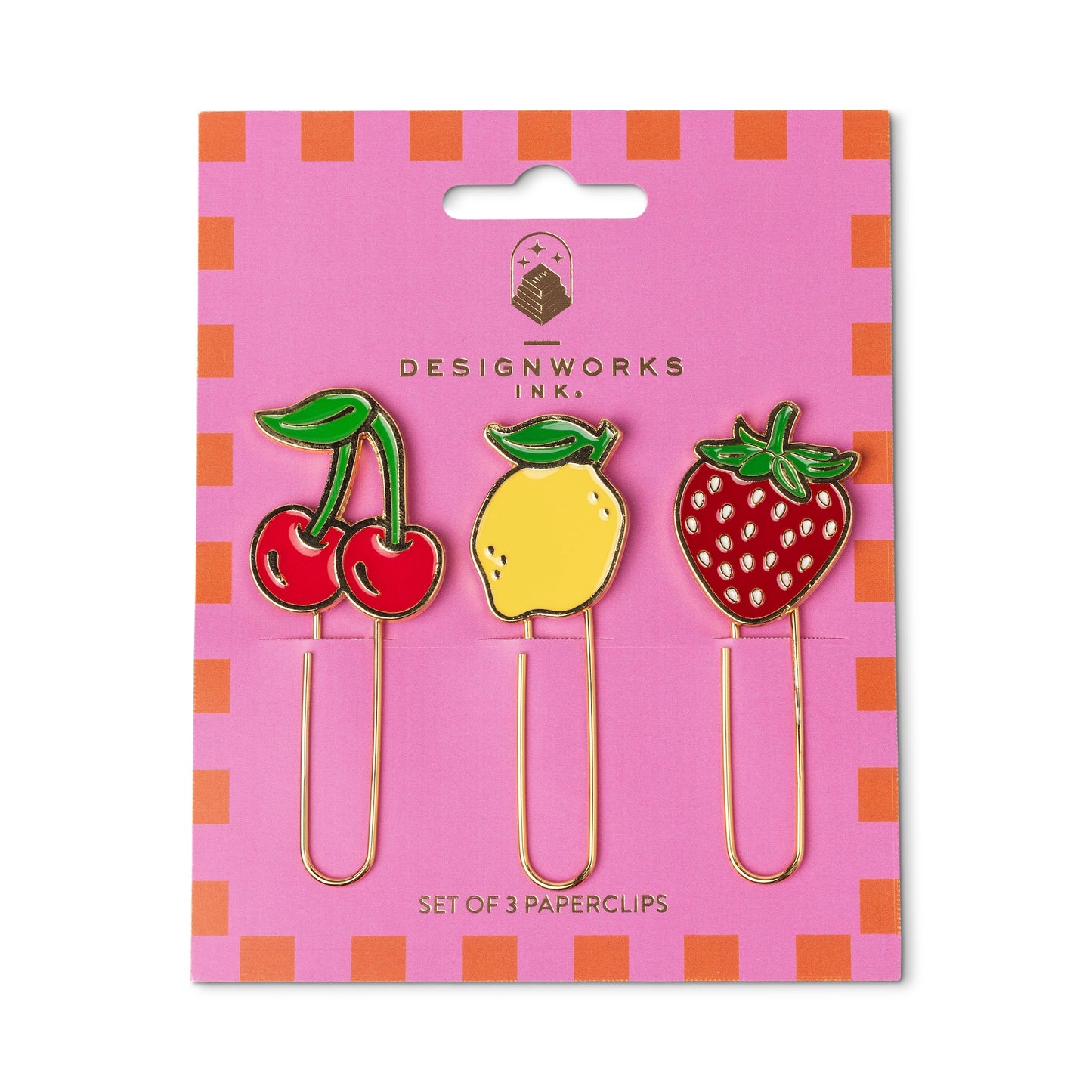 Set Of 3 Paperclips - Fruit