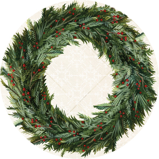 Paper Christmas Wreath Placemat