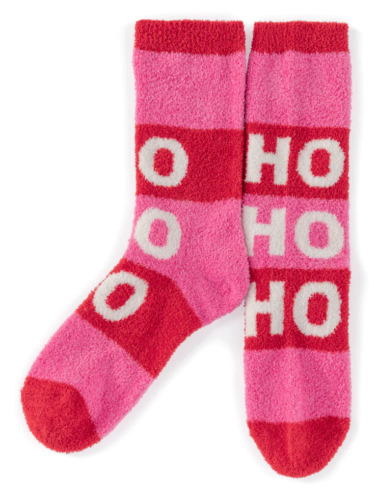 Pink "Ho Ho Ho" Socks