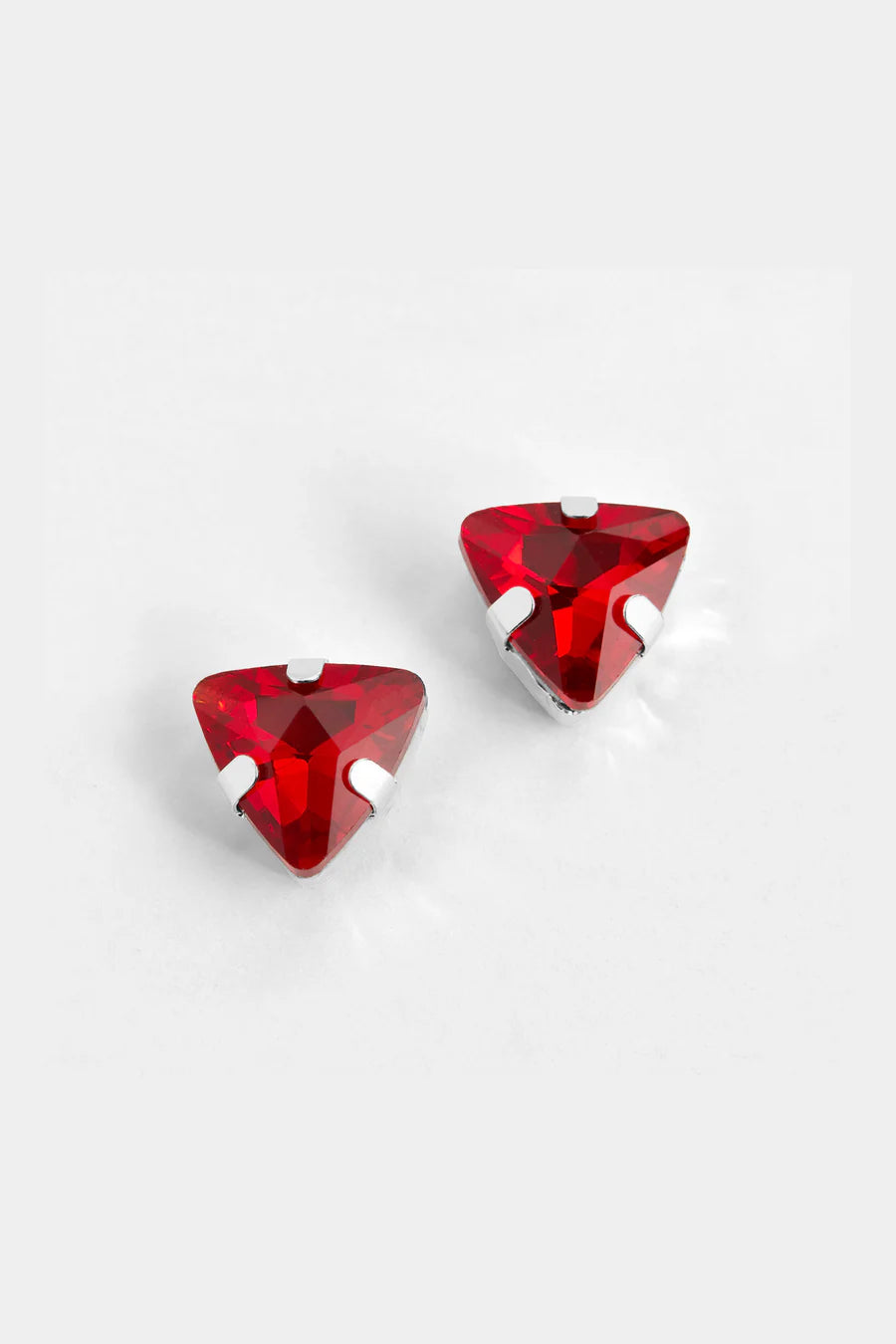 Red Triangle Jewel Stud