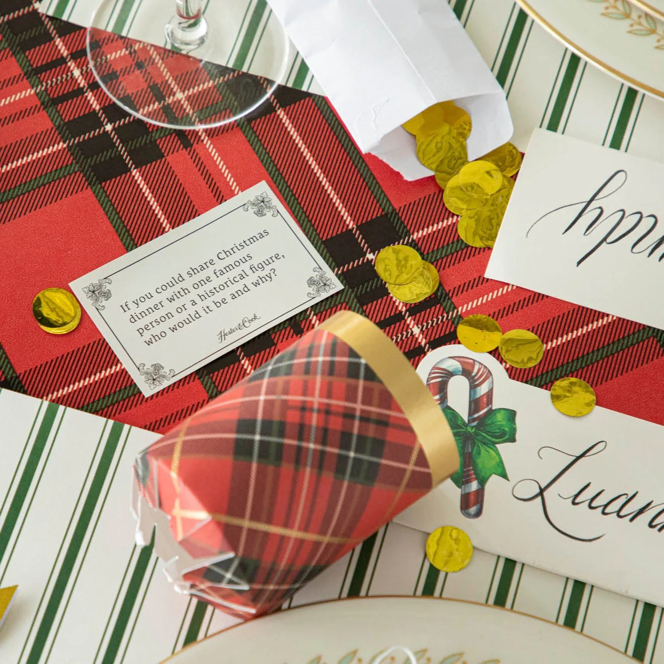 Red Plaid Crackers