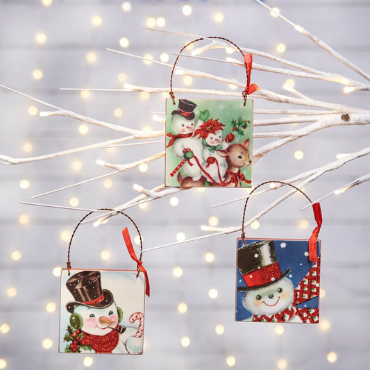 Retro Snowmen Ornaments