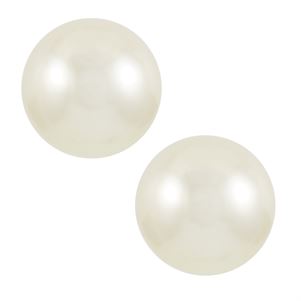 Round Faux Pearl Earrings