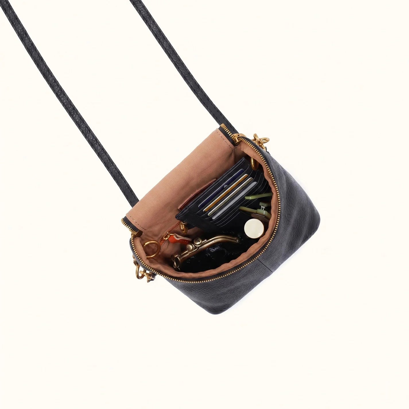 Hobo Fern Duo Crossbody Black