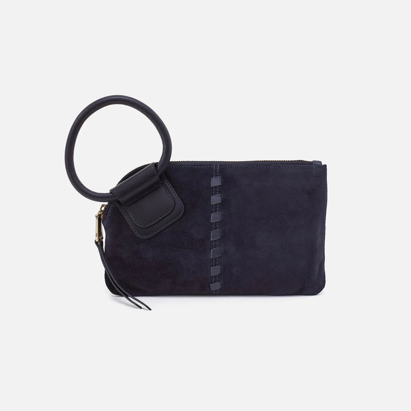 Hobo Sable Wristlet Navy Suede