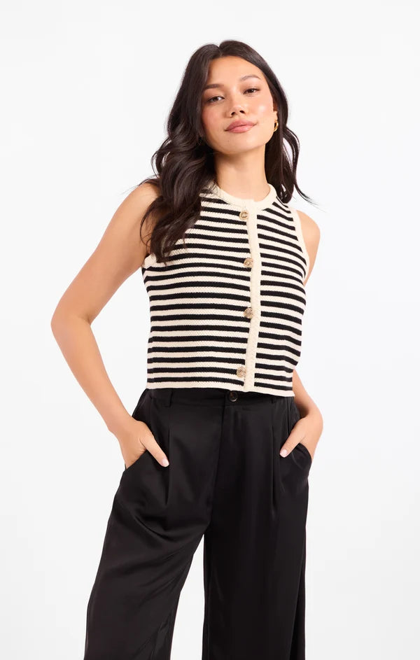Sadie & Sage Manon Stripe Sweater Vest