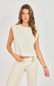 Sadie & Sage Statuesque Shirred Tank