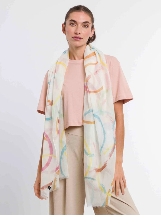 Scarf With Colorful Circles