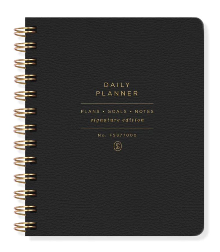 Standard Black Non Dated Daily Planner Emma Downtown Standard black non dated daily planner emma downtown
