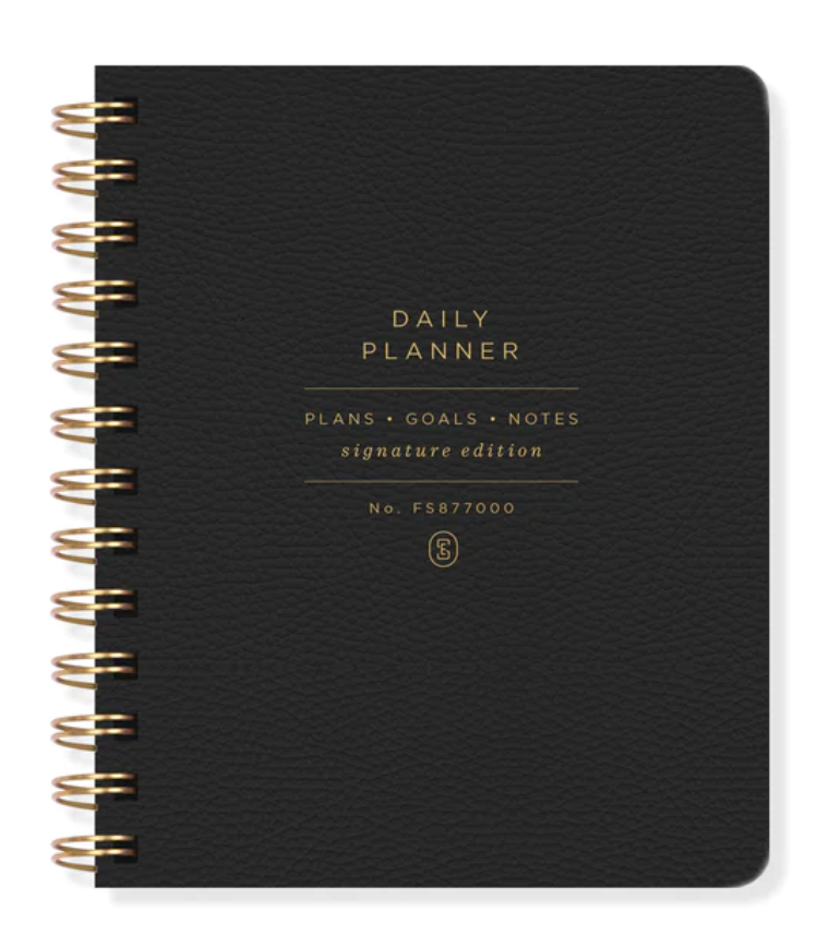 Standard Black Non-Dated Daily Planner