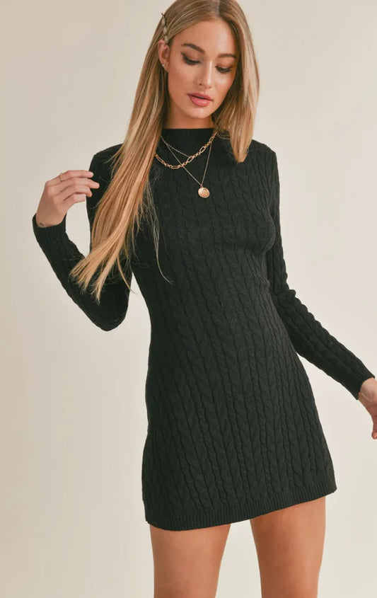 Sage The Label Briana Cable Sweater Dress