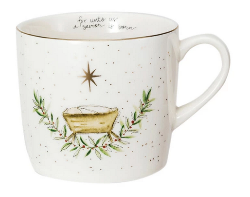 Christmas Stoneware Mug With Gold Electroplating