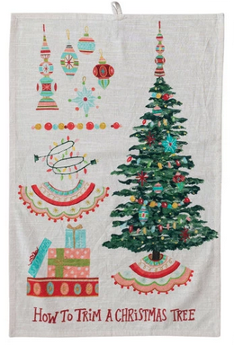 Printed Tea Towel With Holiday Saying "How To…"