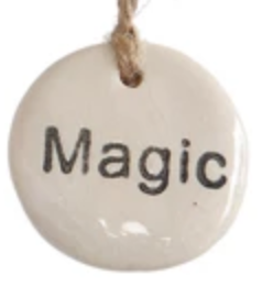 Tag Ornament with Holiday Word Magic