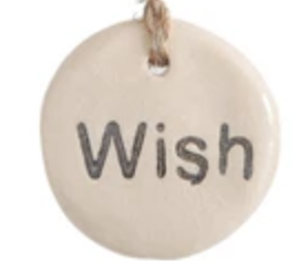 Tag Ornament with Holiday Word Wish