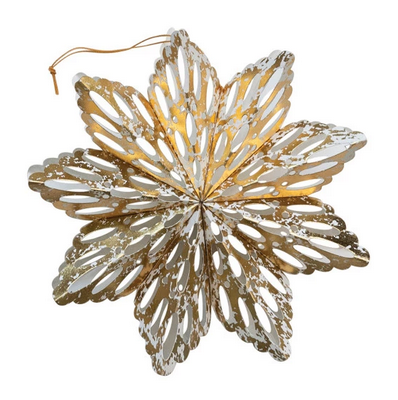 Handmade Recycled Paper Folding Snowflake Ornament