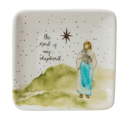 Christmas Stoneware Dish With Gold Electroplating