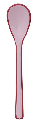 Enameled Stainless Steel Salt Spoon with Colored Edge