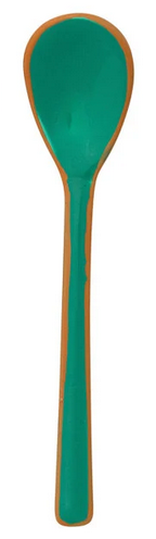 Enameled Stainless Steel Salt Spoon with Colored Edge