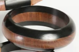 Black And Wood Bangles